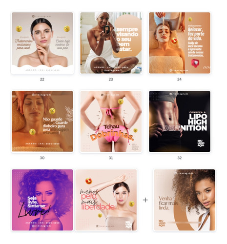 Pack Canva Estética 345 Artes Editáveis Templates Premium