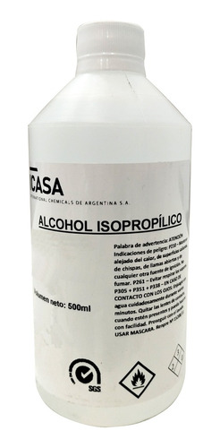 Alcohol Isopropílico 500cc Máxima Pureza 99% Electrónica Pr