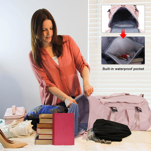 Unisex Mochila De Viaje Con Compartimento Para Zapatos Impermeable Bolsa Deporte Ligero Mochila