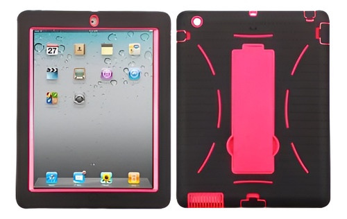 Simbiosis Doble Capa Soporte Silicona Funda Para Apple iPad 