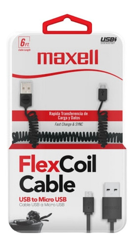 Cable Extensible Cargador Usb Maxell Flex Coil Carga Rapida 