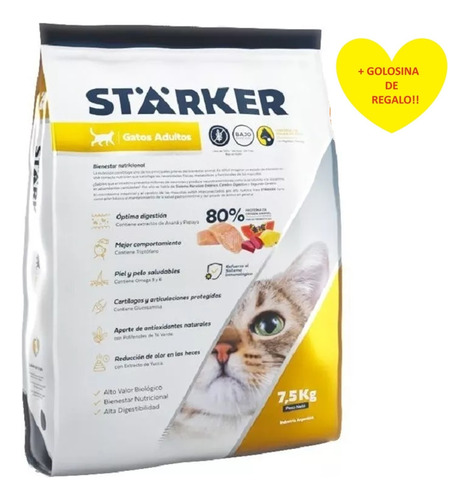 Alimento Starker Gato Adulto 7.5k + Regalo!!