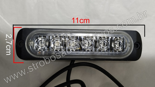 Imagem 2 de 3 de Strobo Estrobo Led Policia Pm Carro Rocan Ronda Alerta Luz
