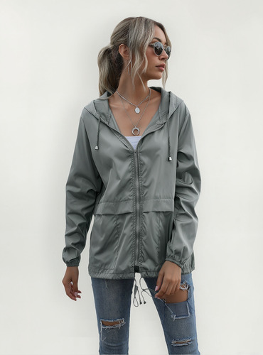 Chaqueta Impermeable Mujer Con Capucha Para Senderismo