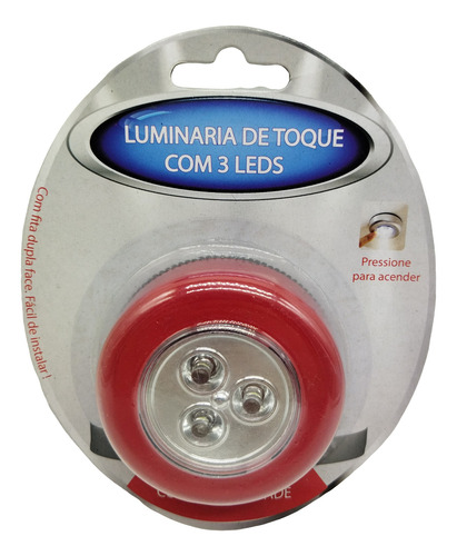 Luminária Toque 3 Leds Luz Emergência Cabeceira Cama Cores