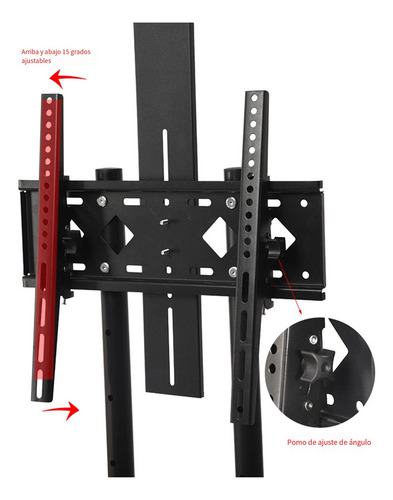 Soporte Tv Universal 32-55 Ruedas Pantalla Ajustable De Piso