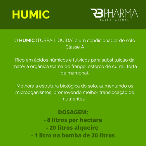 Rf Humic 1l Para Correção E Nutrição Do Solo Naturalmente