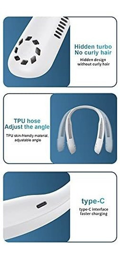 Ventilador Banda Para Cuello Libre Personal Flujo Aire 3