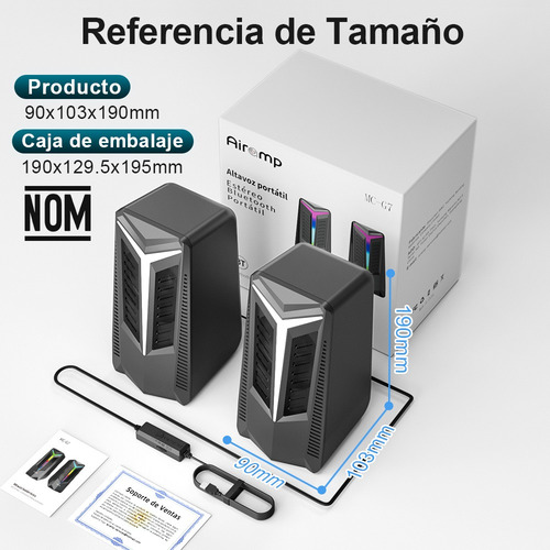 Portable Multimedia Rgb Speaker Altavoz De La Computadora