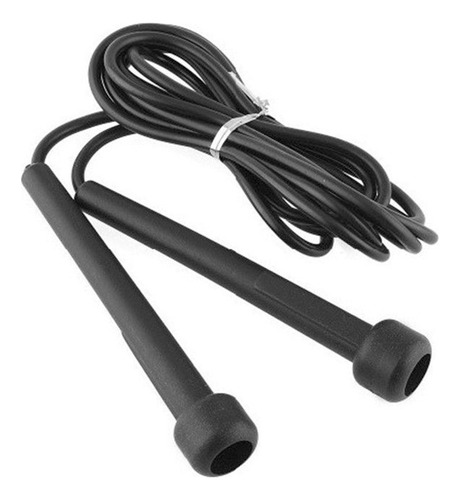 Okk Cuerda De Salto Negra Con Mango Ajustable Para Fitness