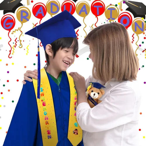 Birrete Graduación Preescolar Blanco Americano Con Borla2025