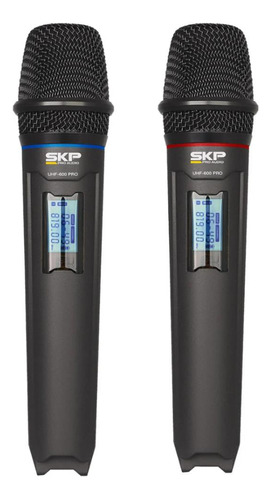 Microfono Doble De Mano Skp Uhf-600 Pro Smallbox