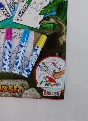 Set De Coloreo Dino Planet. Kreker