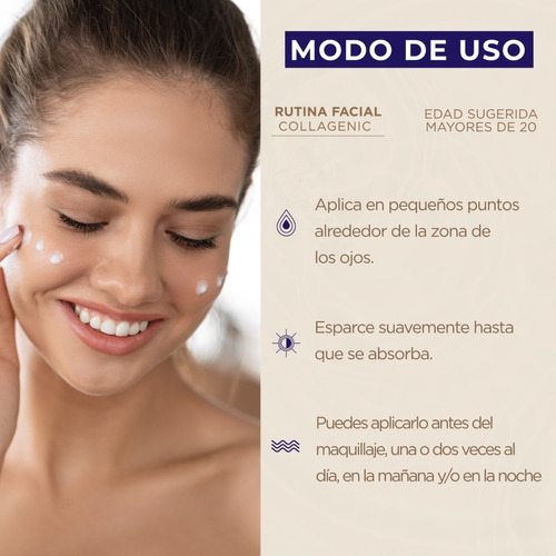 Imagen 4 de 5 de Crema Contorno De Ojos 30ml Acido Hialuronico Colageno Tipo De Piel Todo Tipo De Piel