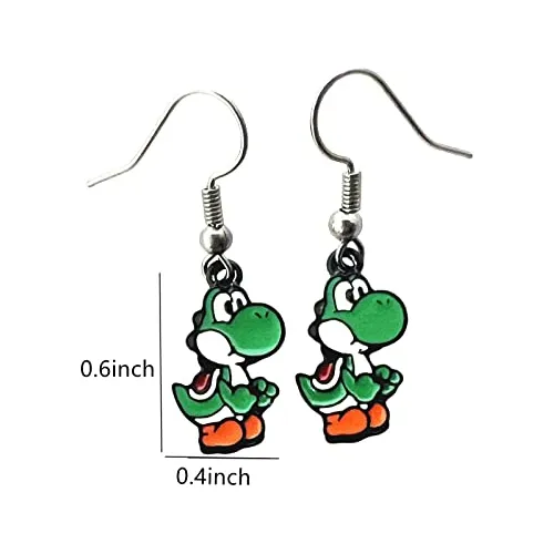 Aretes De Super Mario Metal Yoshi Princesa Peach Bowser