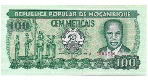 Mozambique. 100 Meticais. 1983. Pick 130. Unc. S/c (Usado)