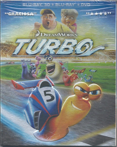 Turbo Blu-ray 3d + Blu-ray + Dvd Nacional 3 Discos Impecable