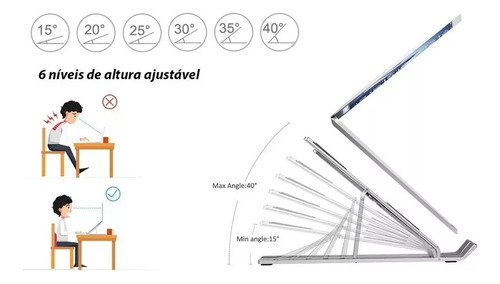 Base Suporte Ergonômico P/ Notebook Celular Tablet