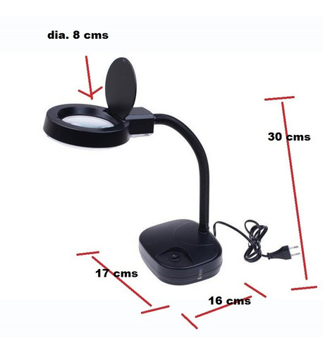 Lámpara Led Con Lupa De Mesa Ajustable Portátil Takema