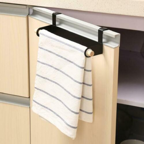 Suporte Porta Rolo De Papel Toalha Branco Ou Preto Cozinha