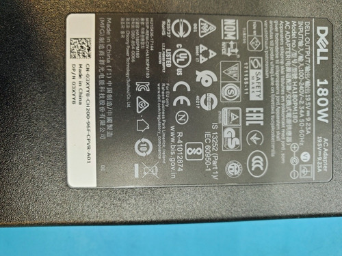 Cargador Dell 180 Watts (Usado)