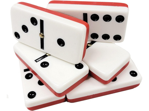 Marion Domino Double Six 6 Tailes De Dos Tonos Rojos Y Jumbo