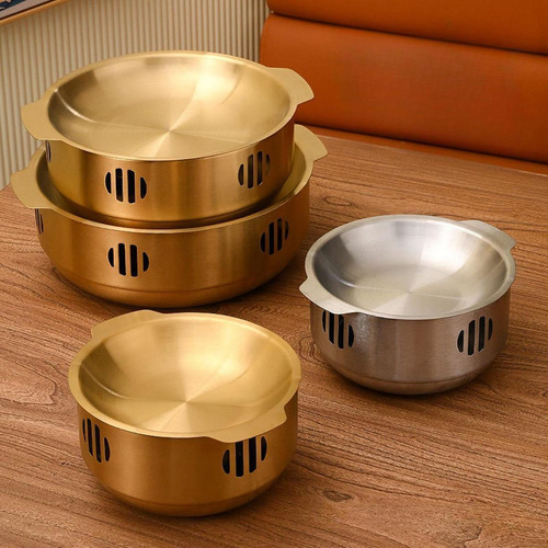 Calentador De Barbacoa, Olla Shabu Japonesa, Olla Wok Plata