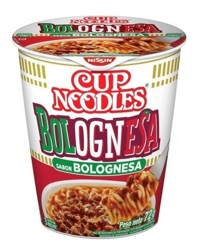 Fideos Nissin Cup Noodles Bolognesa 72gr.