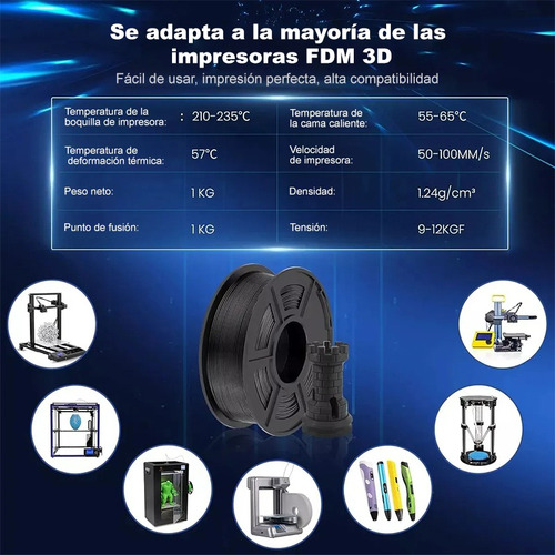 Heaimo Filamento 3d, 1.75 Mm Y 1 Kg, Duradero