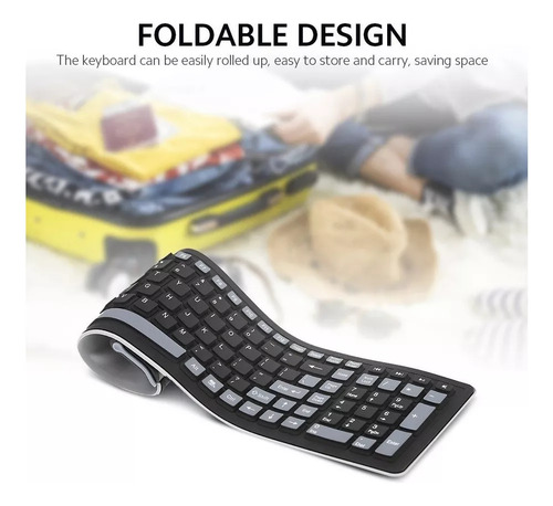 Teclado De Ordenador Inalámbrico Teclado Flexible