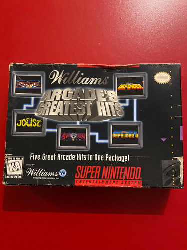 Williams Arcades Greatest Hits Snes Super Nintendo