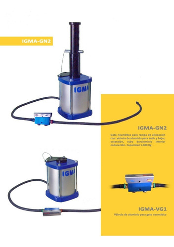 Gato Neumático Igma Para Rampa De Alineación Para Taller