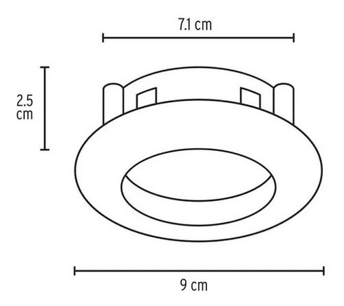 Imagen 2 de 6 de Luminario Empotrable Spot Dirigible Sin Foco Volteck