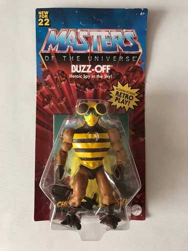 Buzzoff Motu Origins Retro Play Mattel Wave 7 Carton Unpunch (Usado)