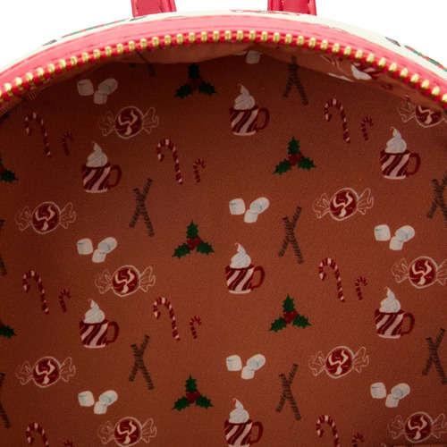 Loungefly Disney Minnie Y Mickey Mouse Hot Cocoa Mini Mochi. Color Blanco Y Rojo