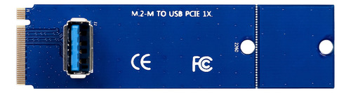 Adaptador Ngff M.2 A Pcie Mineria Riser Cripto Btc M2 A Usb3 Negro
