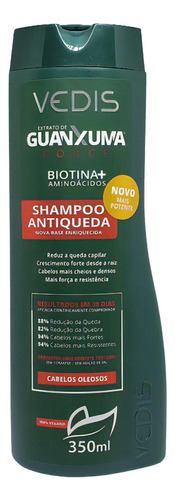  Shampoo Antiqueda Guanxuma Force Oleoso 350ml Vedis
