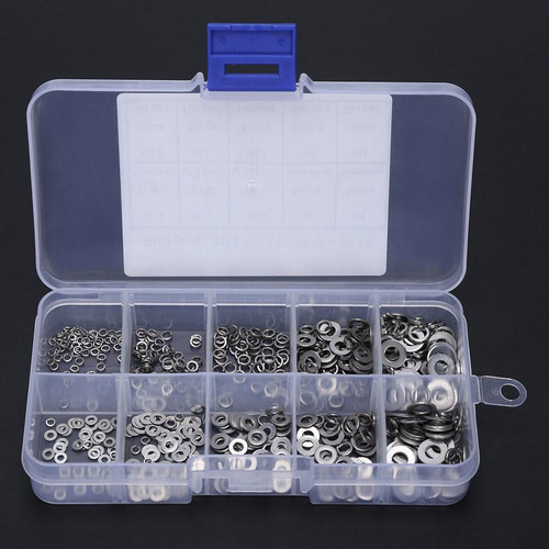 500 Unids M1.6 M2 M2.5 M3 M4 Kit De Arandela Plana De Acero