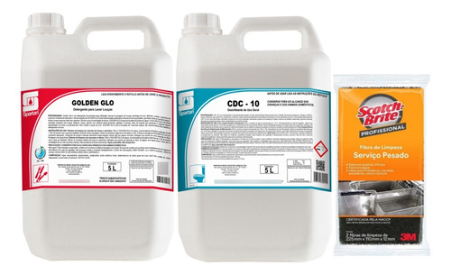 Spartan Golden Glo Detergente E Cdc10 Desinfetante 5l+fibra