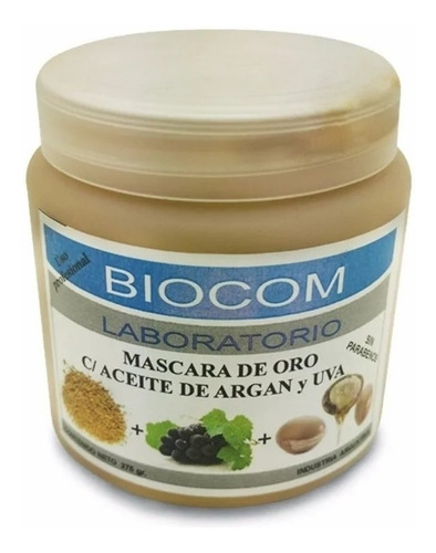 Biocom Mascara De Oro Aceite De Argan Uva Miel Piel Sensible Tipo de piel Todo tipo de piel
