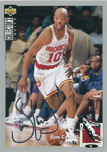 Barajita Sam Cassell Firma Plata Upper Deck 1994 #87 Rockets