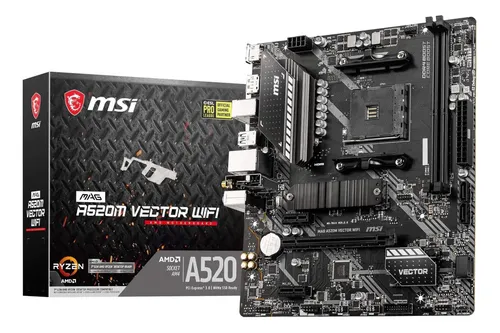 comprar Msi Mag A520m Vector Wifi Gaming Moterbool (amd Am4, Ddr4, P