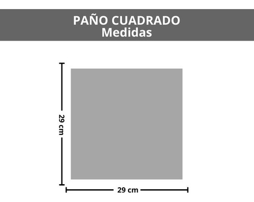 Paño De Cocina Multiuso Pack 6und Algodón 100% 29x29cm