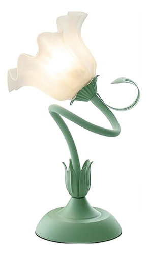 Lámpara De Mesa Retro Con Estampado Floral En Forma De S, Me