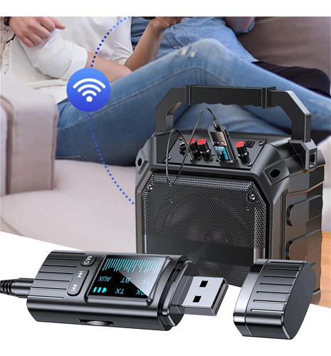 Receptor Digital Bluetooth Transmisor De Audio 2 En 1