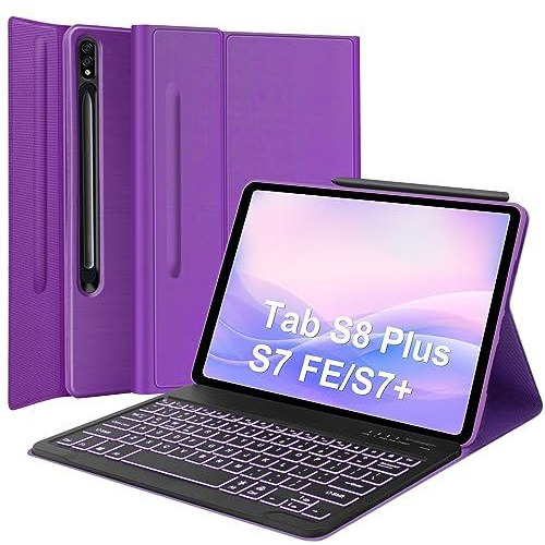 Estuche Para Tablet Samsung S7 Fe Con Teclado 12.4'' Color