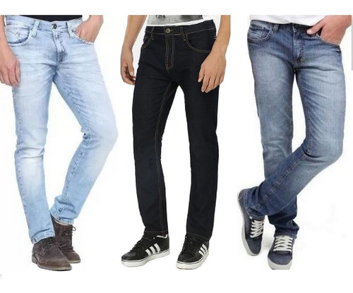 Calça Jeans Masculina Skinny Moda Jovem Homem Garoto Roupa 1