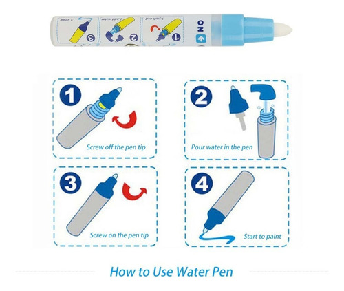Libro De Dibujo Mágico Para Colorear Agua Con Pluma Niños Ni