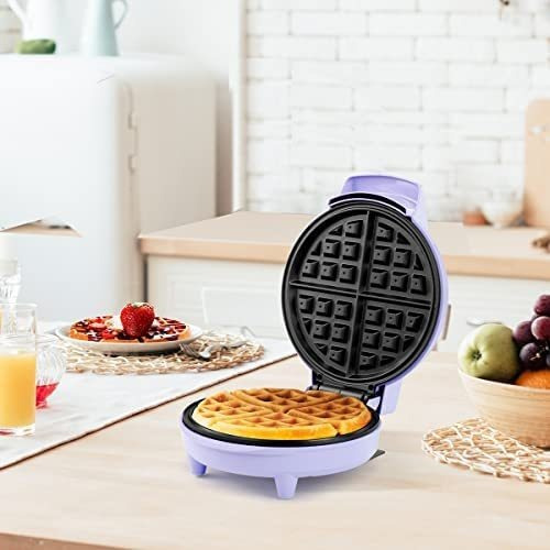 Maquina Para Hacer Waffles Holstein Housewares 7 Inch/lavand
