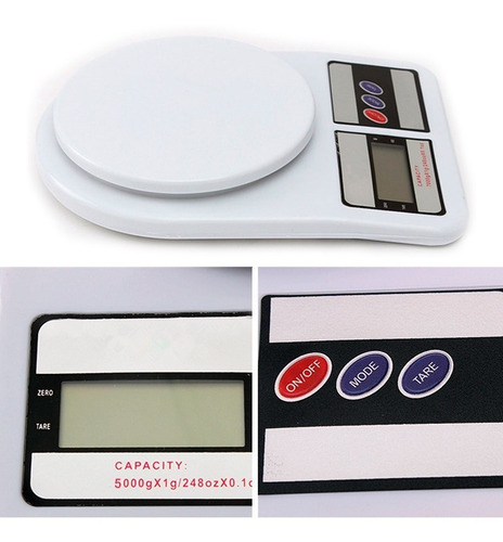 Imagen 8 de 8 de Gramera Digital Báscula Electrónica Pesa Balanza Sf400